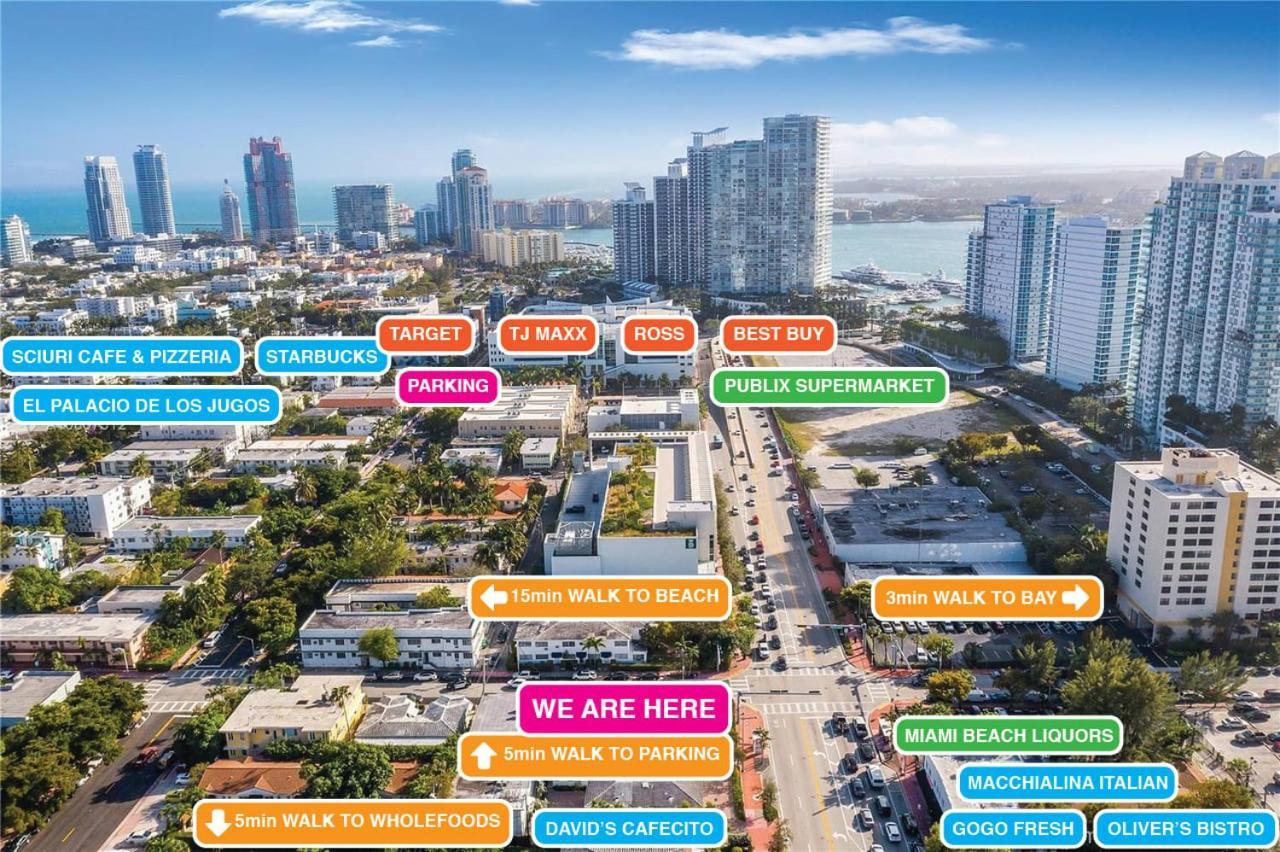 South Beach Free Parking Family & Pet Friendly Walk To Beach & Bay Miami Beach Buitenkant foto